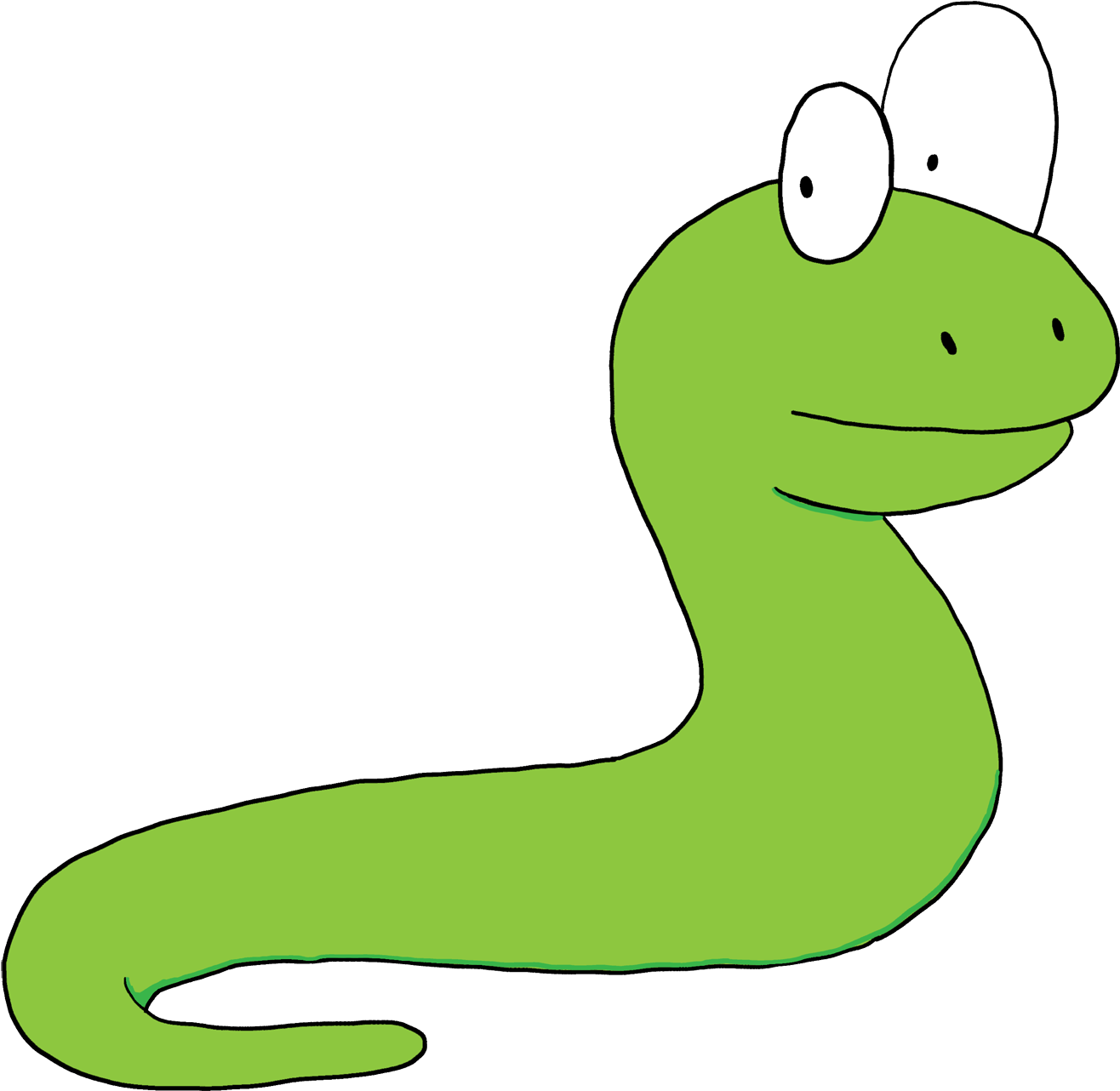 A Perfect World Clip Art Cartoons Worm - Clipart Short Snake (1350x1331), Png Download