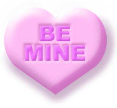 Valentine Candy Hearts Clip Art - Conversation Hearts Clip Art Free (400x372), Png Download