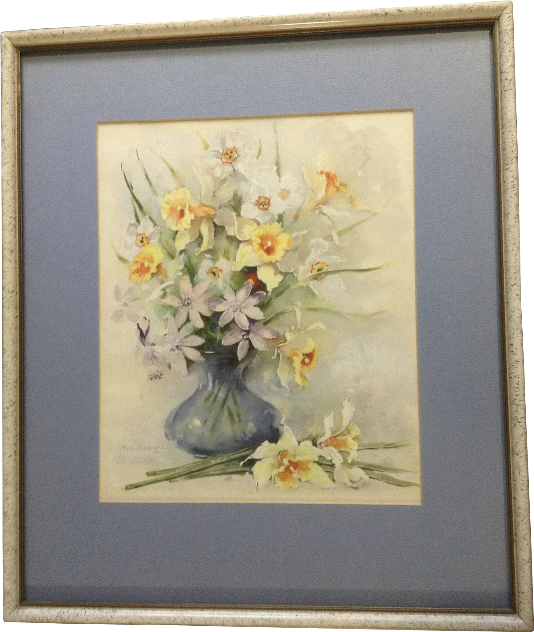 Kroger , Painting, Still Life Floral Vase With Yellow - Painting (2048x2048), Png Download