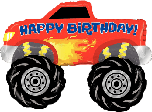Monster Truck Balloons (500x369), Png Download