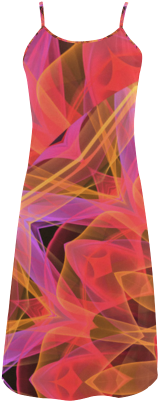 Abstract Peach Violet Mandala Ribbon Candy Lace Alcestis - Slip Dress (500x500), Png Download