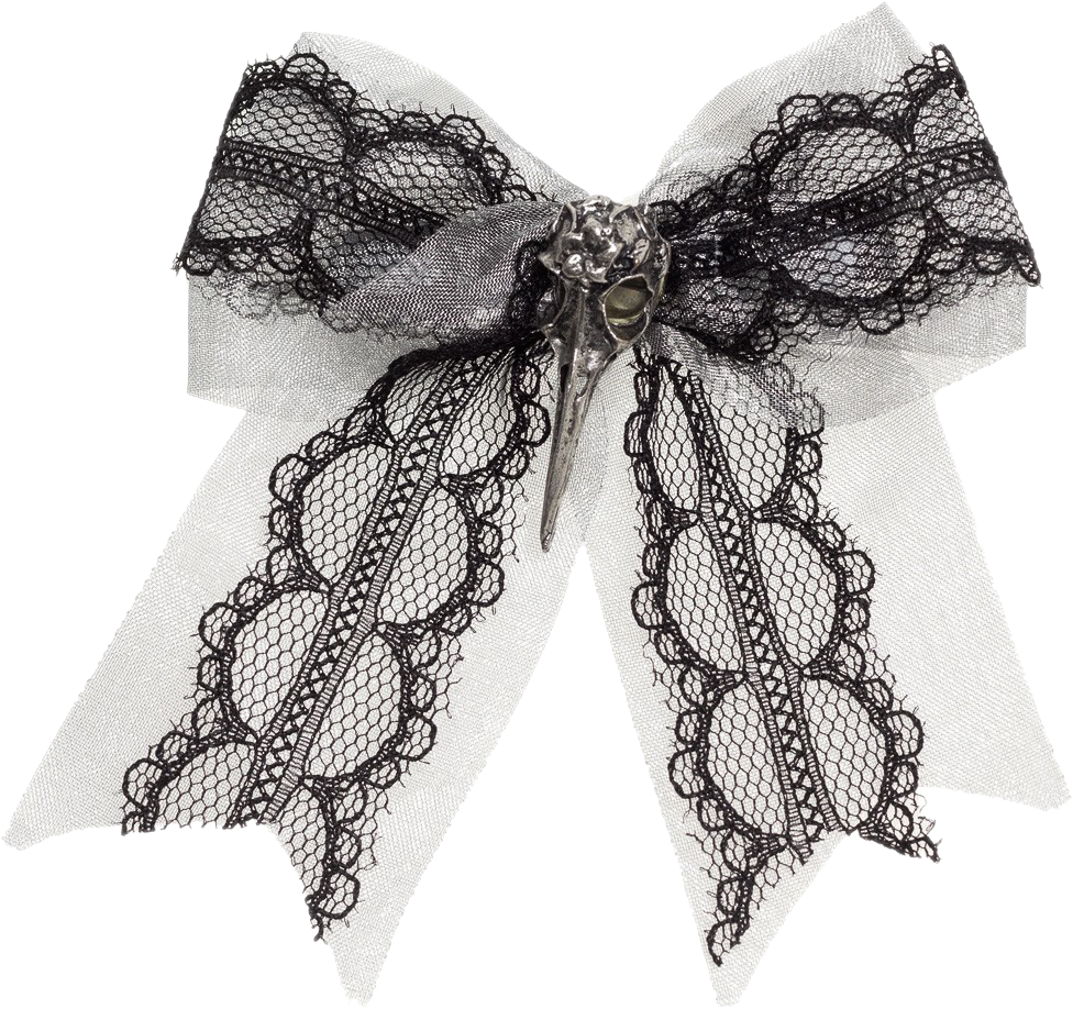 Taxidermy Bird Skull Bow V=1430954943 - Women's Se7en Deadly Taxidermy Bird Hairbow White (1000x929), Png Download