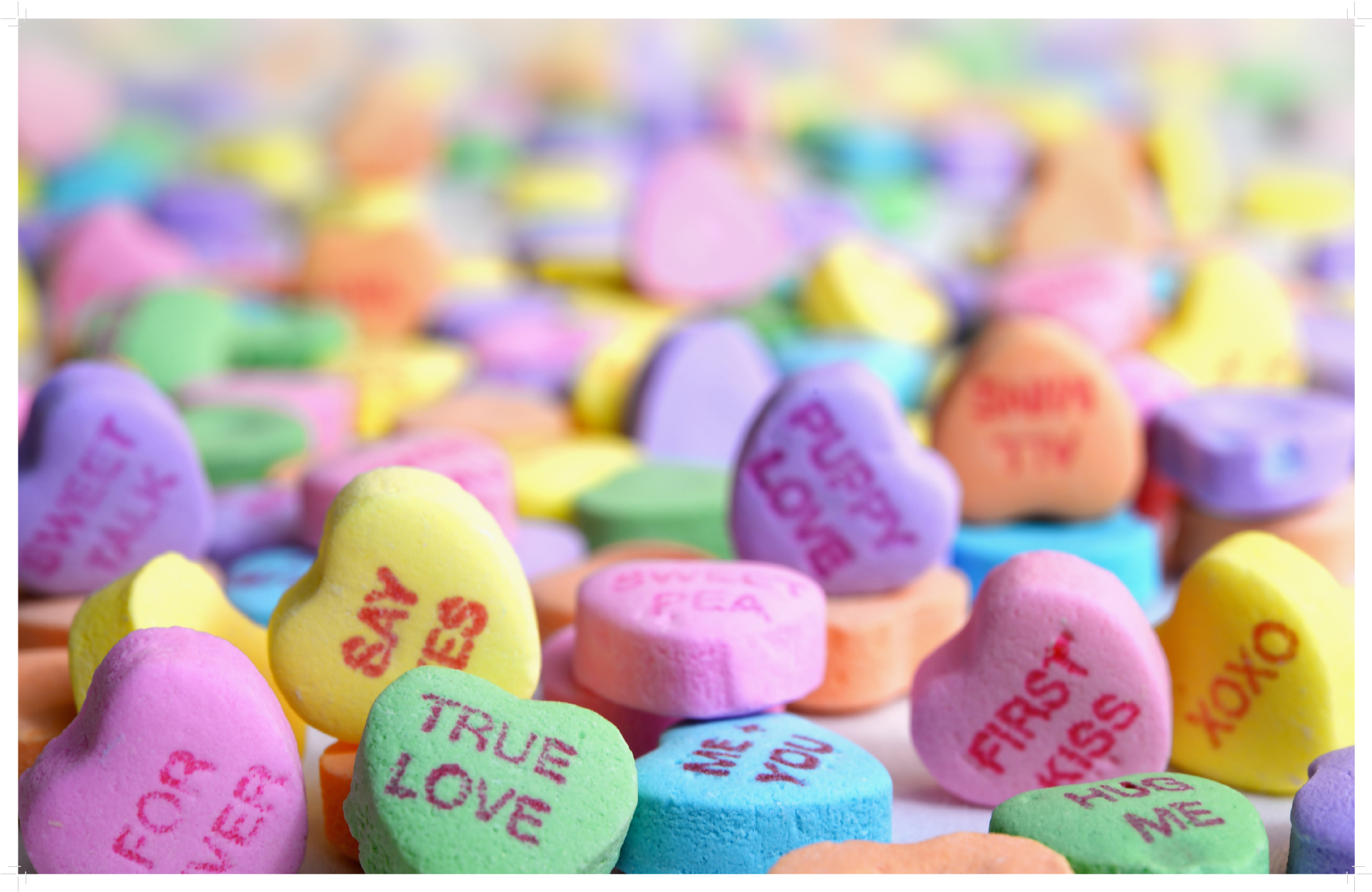 Kitchen Palette - Valentines Day Candy Hearts (2083x2179), Png Download