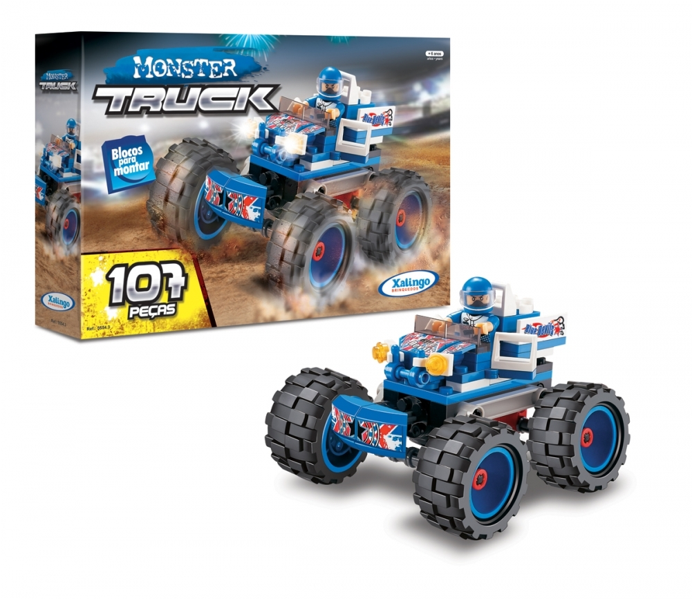 Blocks To Fit Monster Truck Blue - Monster Truck Xalingo (1020x1020), Png Download