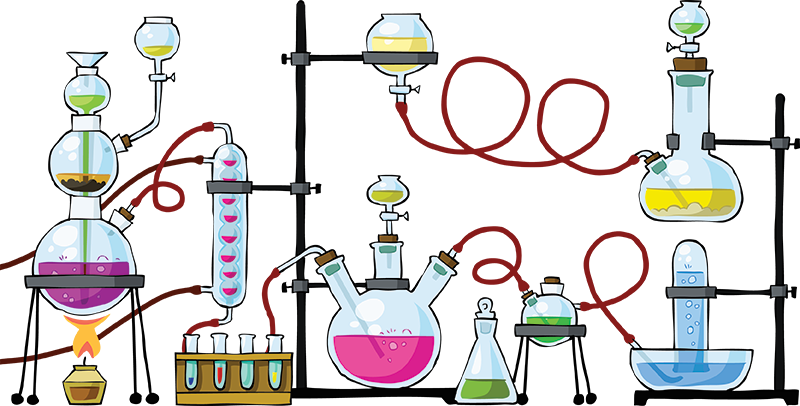 Science Clipart Supply - Laboratorio De Quimica Dibujo (800x406), Png Download