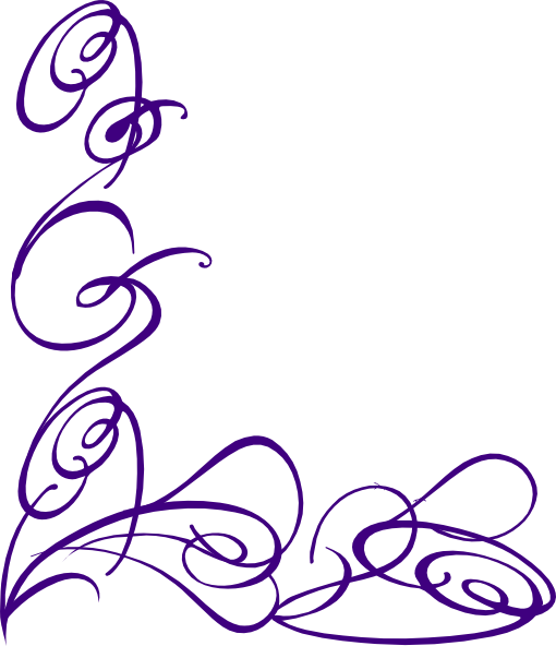 Damask Clipart Swirl - Decorative Line Art Png (510x592), Png Download