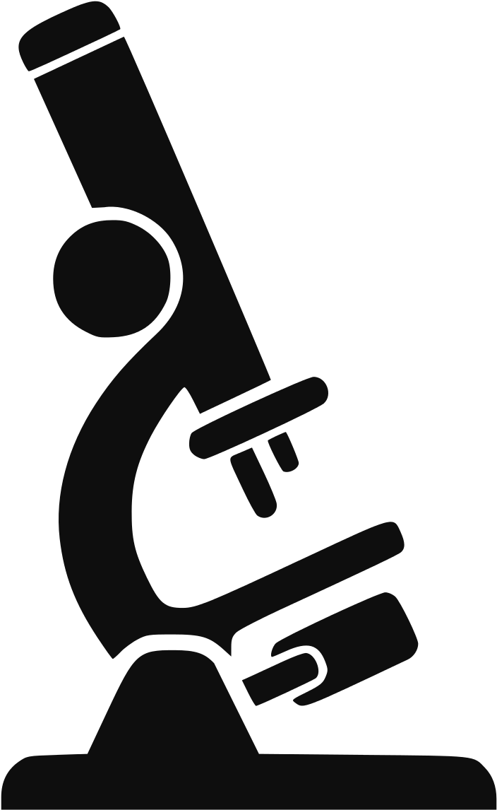 Science Clipart Black And White - Microscope Clipart (757x1200), Png Download