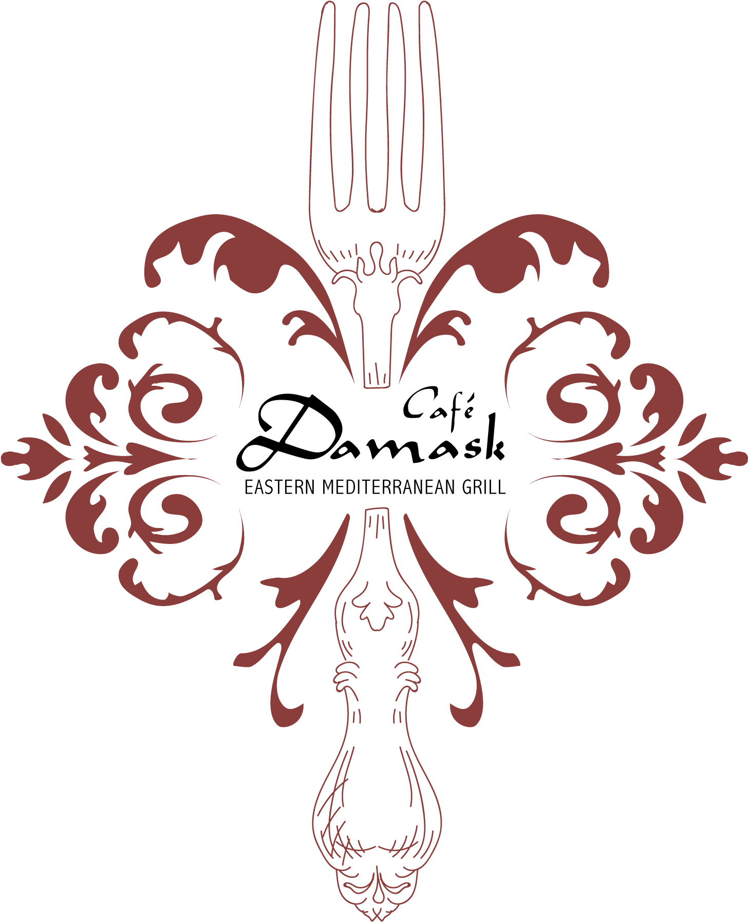 Damask Cafe (1522x1877), Png Download