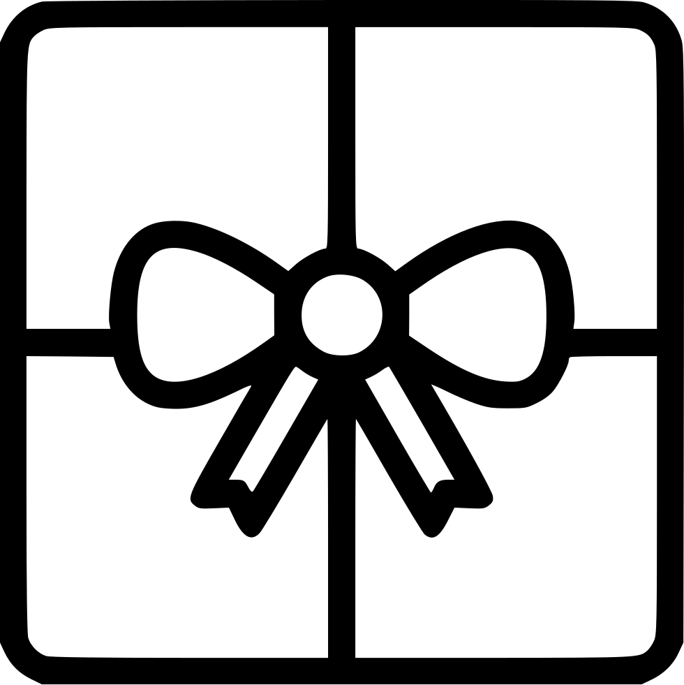 Gift Box Present Bow Birthday Comments - Cross (980x981), Png Download