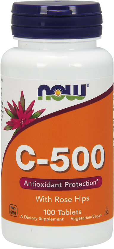 Vitamin C-500 Tablets - Now Vitamin C 500 (499x880), Png Download