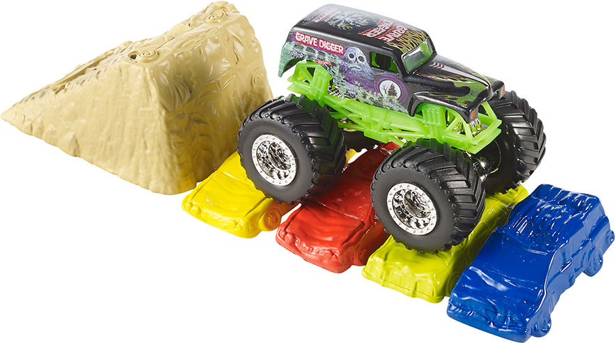 Hw Monster Jam Playset, , Large - Hot Wheels Monster Jam Crash & Carry Arena (882x492), Png Download