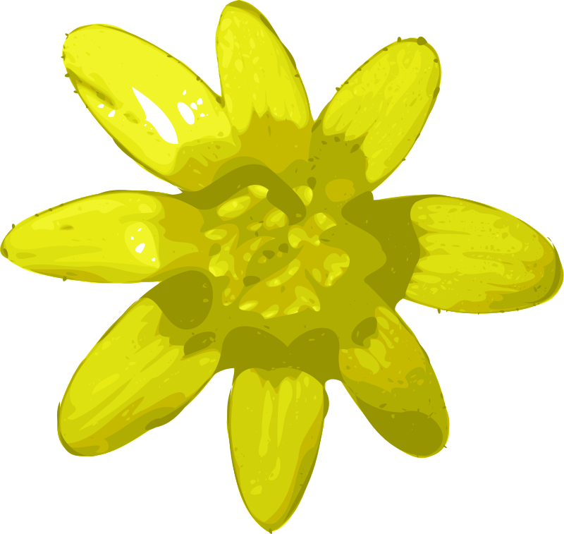 Yellow Flower Svg Clip Arts 600 X 568 Px (600x568), Png Download