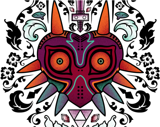 Majora's Damask - T-shirt (571x432), Png Download