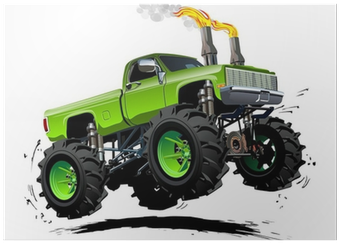 Go To Image - Monster Truck Crushing Cartoon (400x400), Png Download
