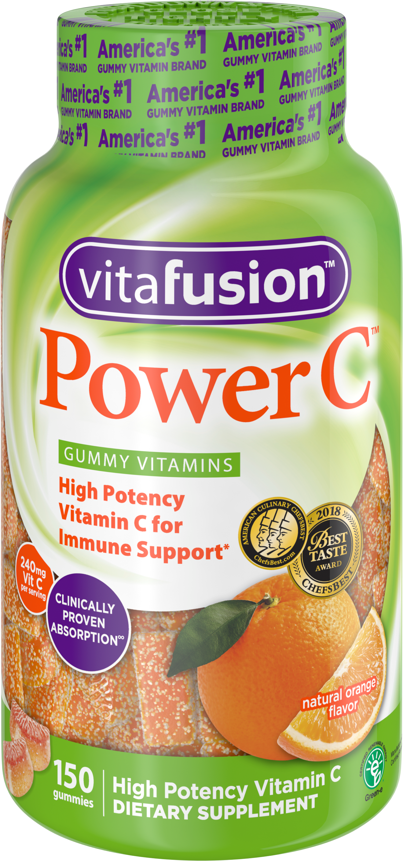 Vitafusion Power C Gummy Vitamins, 150ct - Vitafusion Vitamin C Gummy (3000x3000), Png Download