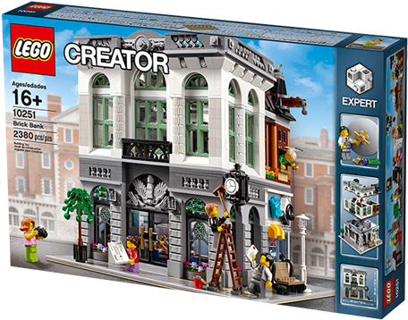 Lego Creator 10251 Klossbank - Lego Creator Brick Bank 10251 (489x357), Png Download