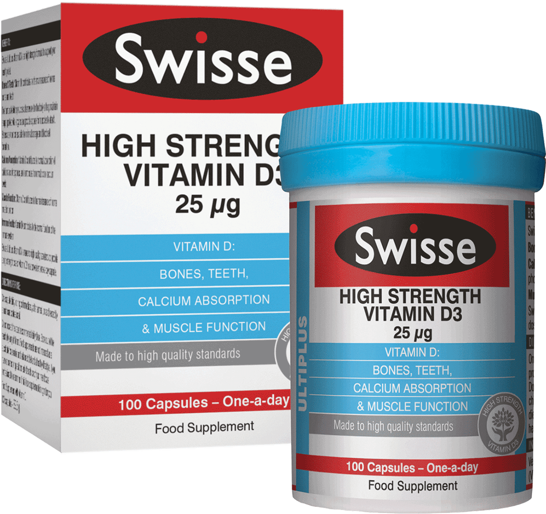Swisse Ultiplus High Strength Vitamin D3 Supplement - Swisse High Strength Vitamin C Effervescent (1210x1210), Png Download