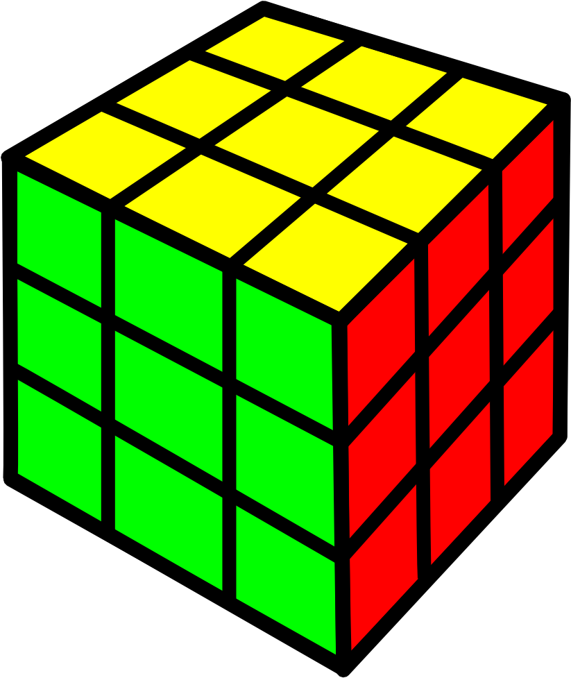 Rubik's Cube Png - Cube Cartoon (1000x1000), Png Download