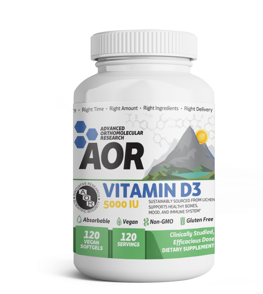 Vitamin D3 - Advanced Orthomolecular Research (1000x1000), Png Download