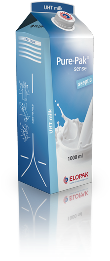 Pure-pak Sense Milk - Elopak Milks (424x600), Png Download