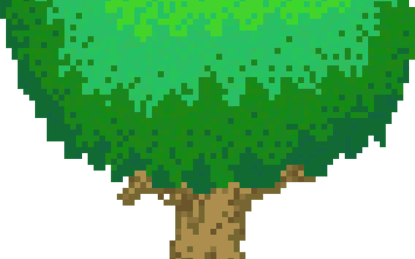 19 Pixel Vector Tree Huge Freebie Download For Powerpoint - Tree Pixel Art Png (1368x855), Png Download