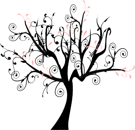 Branch Vine Swirl Tree Svg Clip Arts 600 X 543 Px (600x543), Png Download