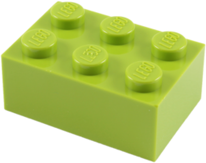 Buy Lego Brick 2 X 3 Lime - Lego Brick (700x700), Png Download