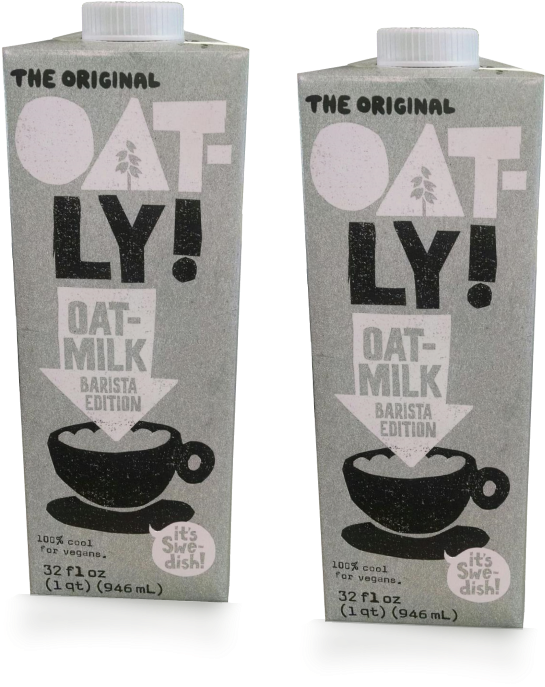 2 Oatly Barista Edition Cartons Of Oatmilk - Oatly Oat Drink Calcium, 1l (1280x764), Png Download