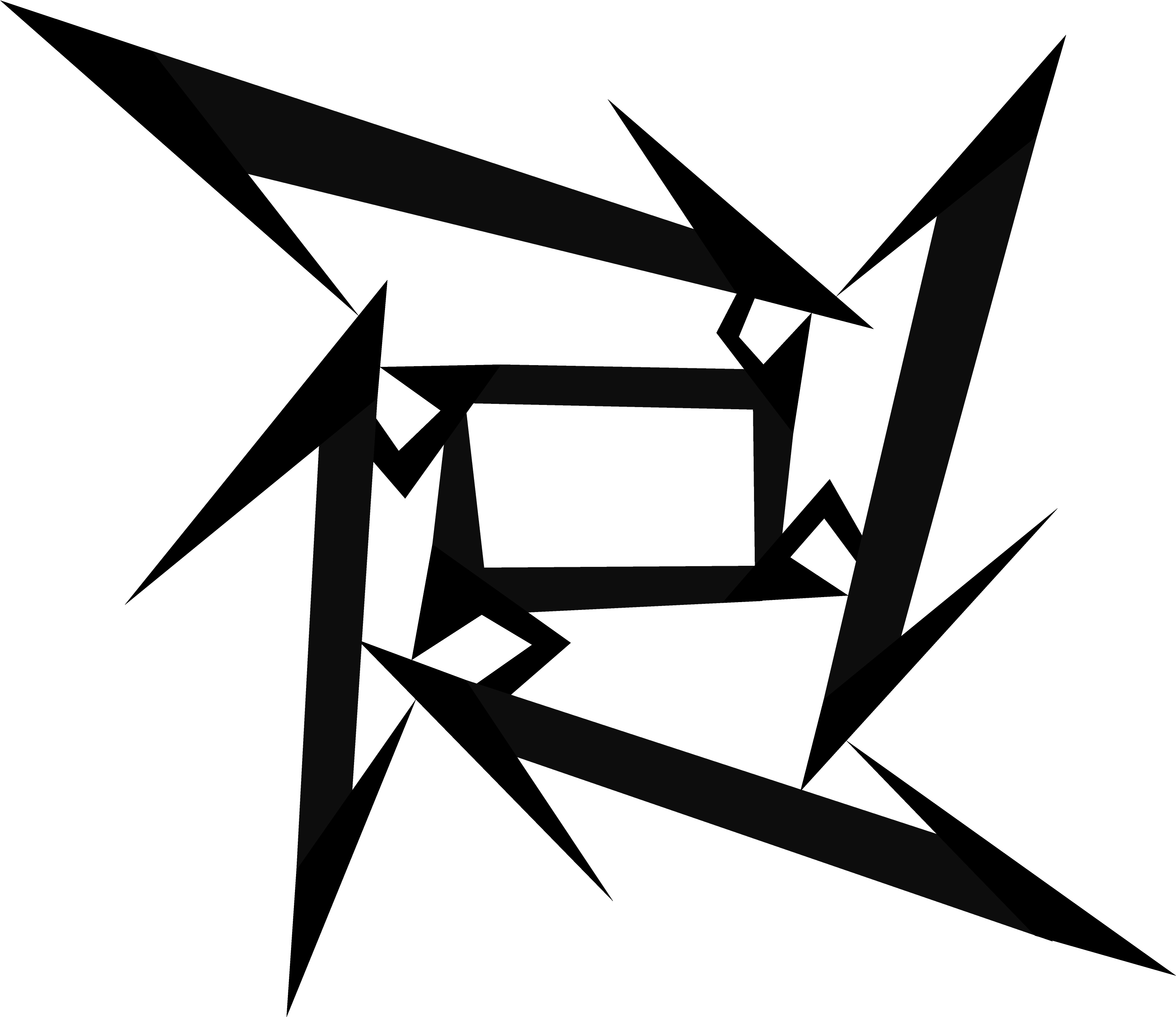 Shuriken Ninja Logo Transprent Png Free Download - Metallica Ninja Star (4267x3200), Png Download