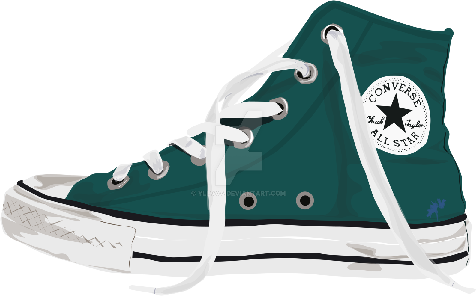 By Yllvaa On Deviantart - Converse All Star (1600x996), Png Download