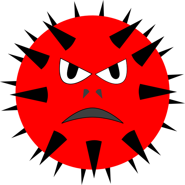 Virus - Clip Art Hiv Cartoon (600x600), Png Download