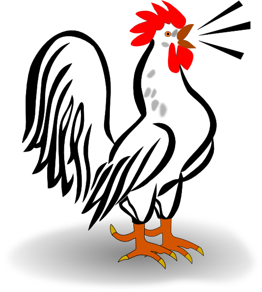 Small - Rooster Clipart Png (534x595), Png Download