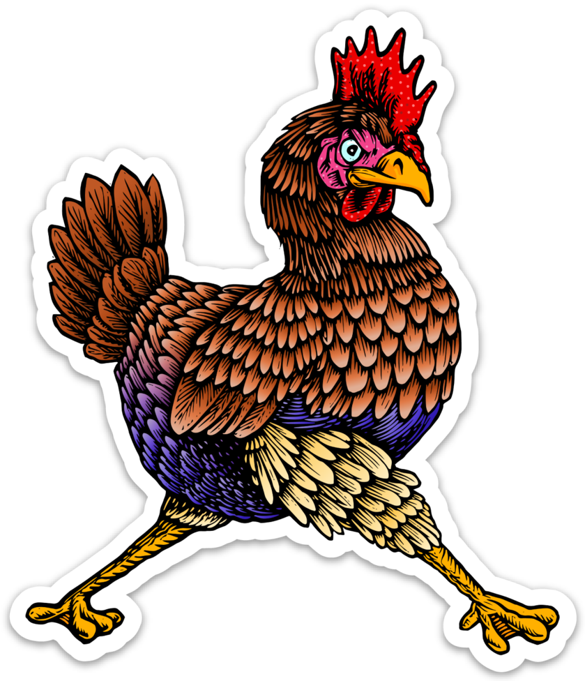 Image Of Rooster Vinyl Sticker - Rooster (839x976), Png Download