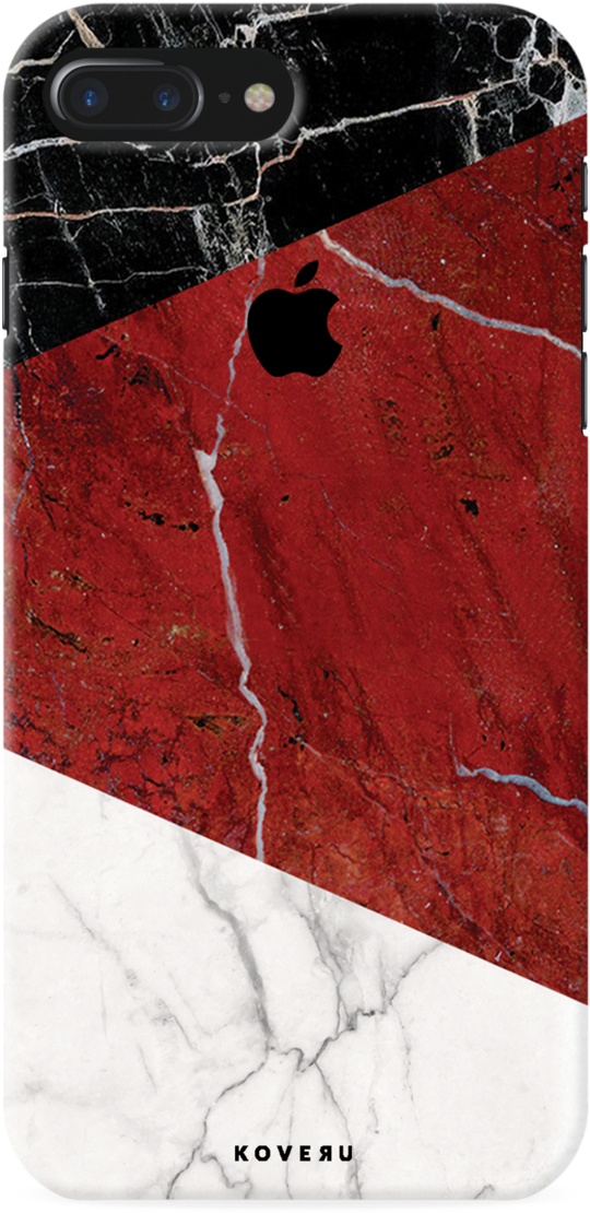 Iphone 7 Plus Cases And Covers, Red Marble Back Cover - Casetify Black Marble Iphone 6 / 6s Case (1200x1200), Png Download