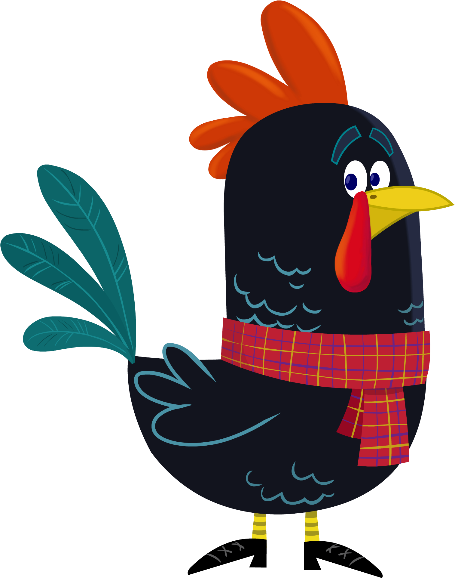 Image Character - Brewster The Rooster (1550x1947), Png Download