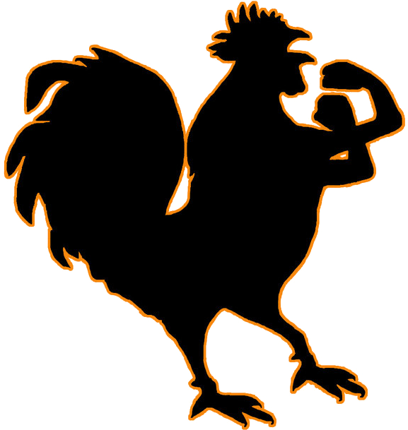 Rooster Down Tattoo - Rooster Tattoo Png (720x720), Png Download
