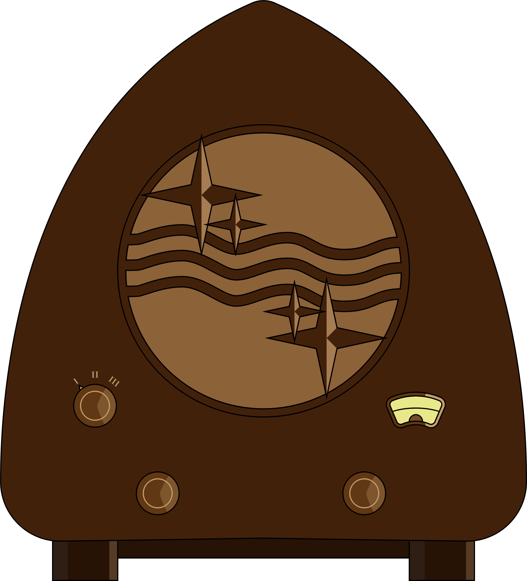 Radio Clipart Old Style - Philips Clipart (1825x2009), Png Download