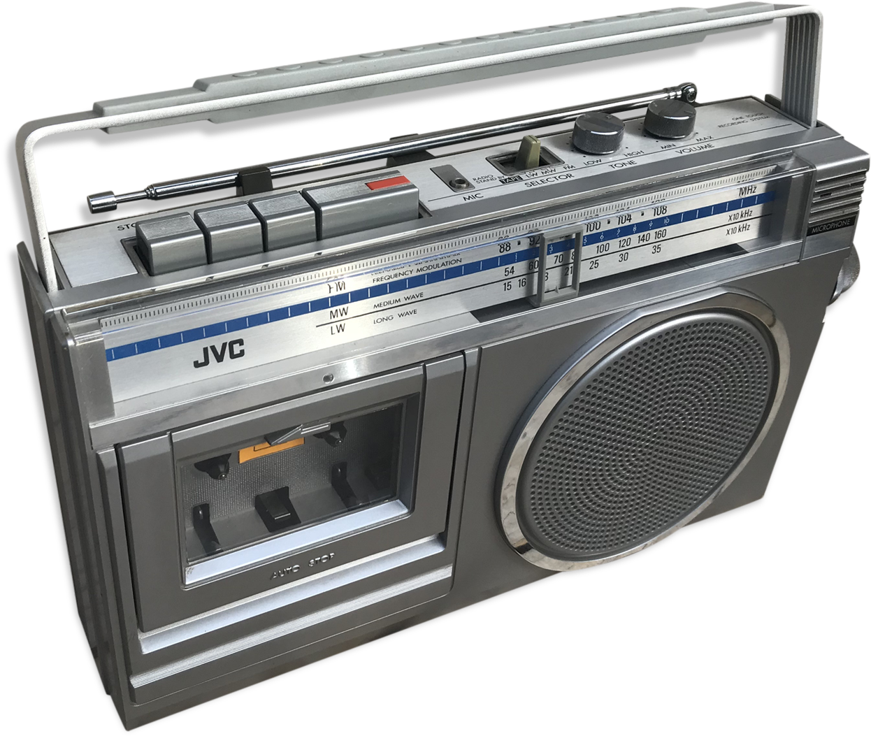 Old Radio Cassette Recorder Portable Bakelite Grey - Cassette Deck (1457x1457), Png Download