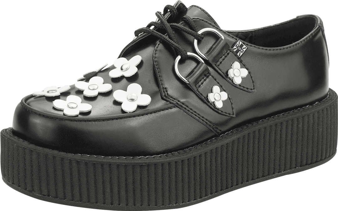 But As The Weather Continues To Play Tricks On Me By - T.u.k. Shoes Womens Viva High Sole Creeper Black Leather (1096x876), Png Download