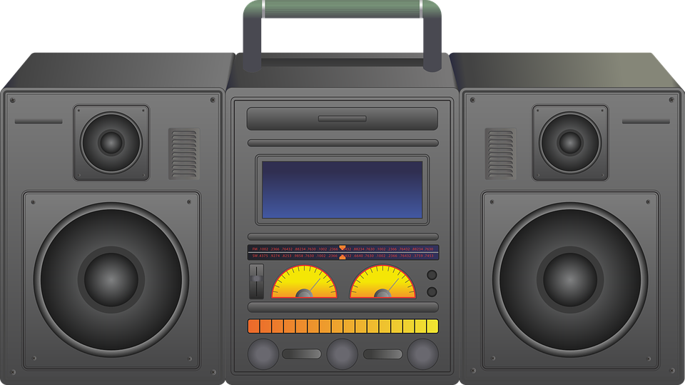 Free Photo Radio Ghetto Ghetto Blaster Blaster Boombox - Ghettoblaster Png (960x539), Png Download