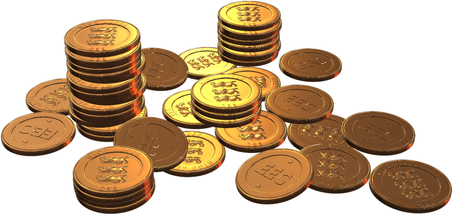 Home - Coins - Cash (900x427), Png Download