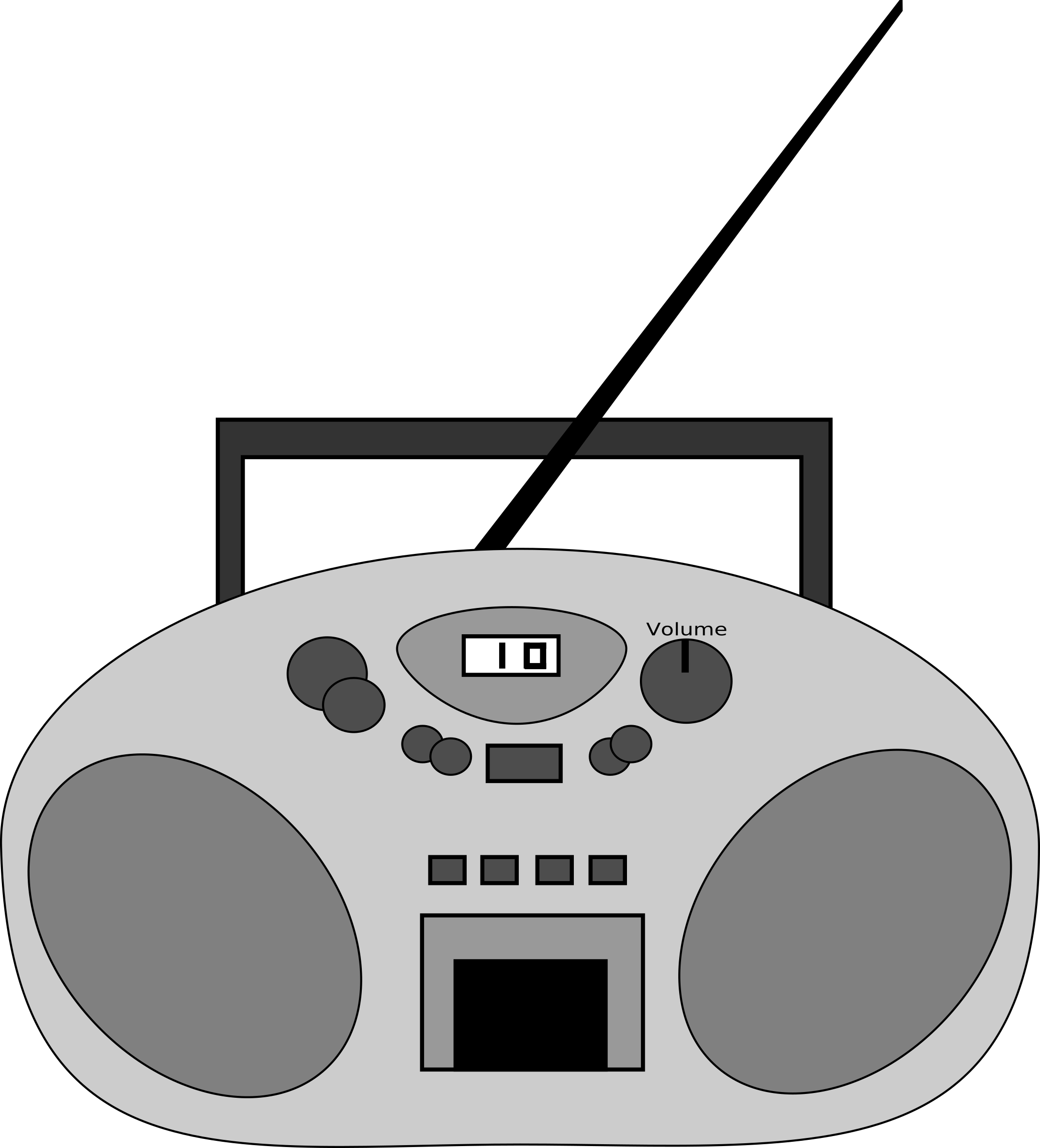 Radio Icons Png - Radio Clipart (2173x2400), Png Download