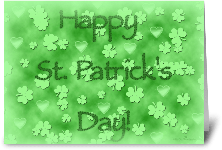 Happy St-patrick's Day Greeting Card - Greeting Card (848x698), Png Download