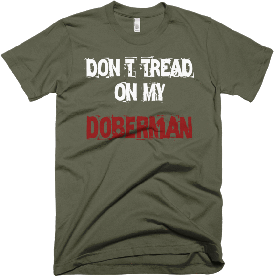 Don't Tread On My Doberman / White - Tekkadan Earth Forces (olive) (600x600), Png Download