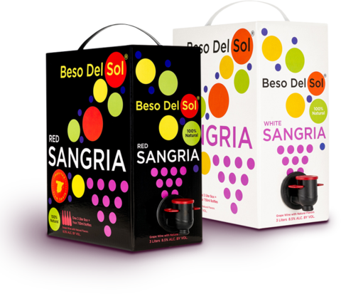 This Boxed Sangria Will Be An Absolute Hit At All Your - Beso Del Sol Box (480x413), Png Download