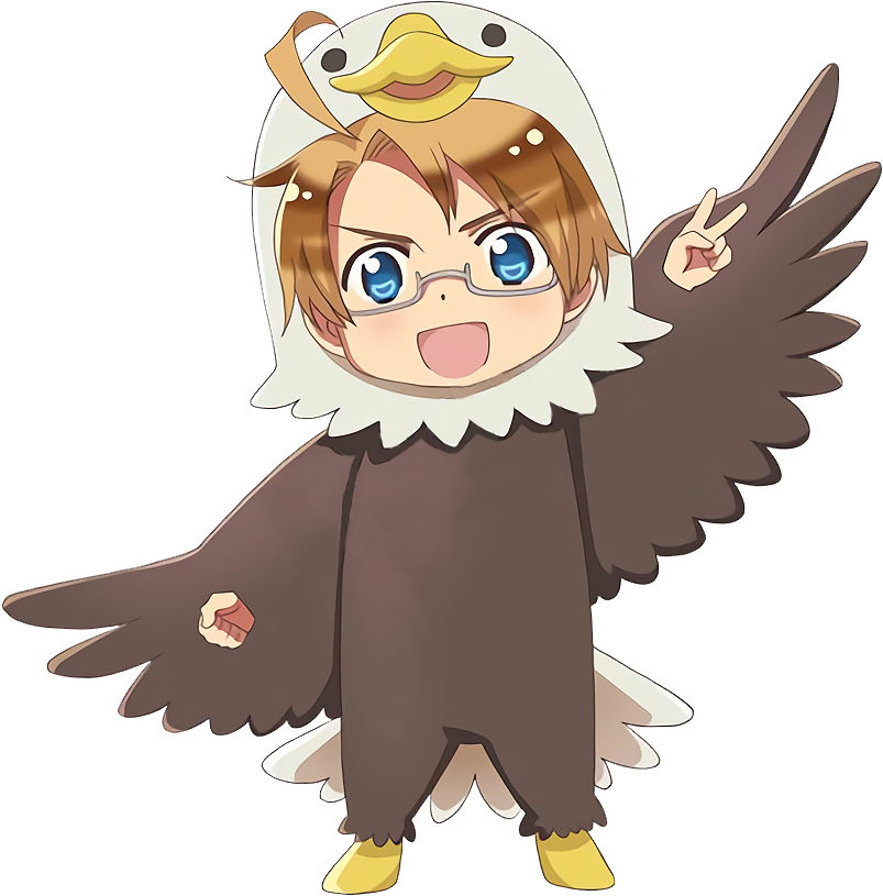 “transparent Bald Eagle America, His National Symbol - Hetalia America Transparent (866x1000), Png Download