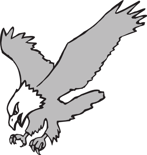 Native American Eagle Clipart - Black And White Eagle Clipart (564x595), Png Download