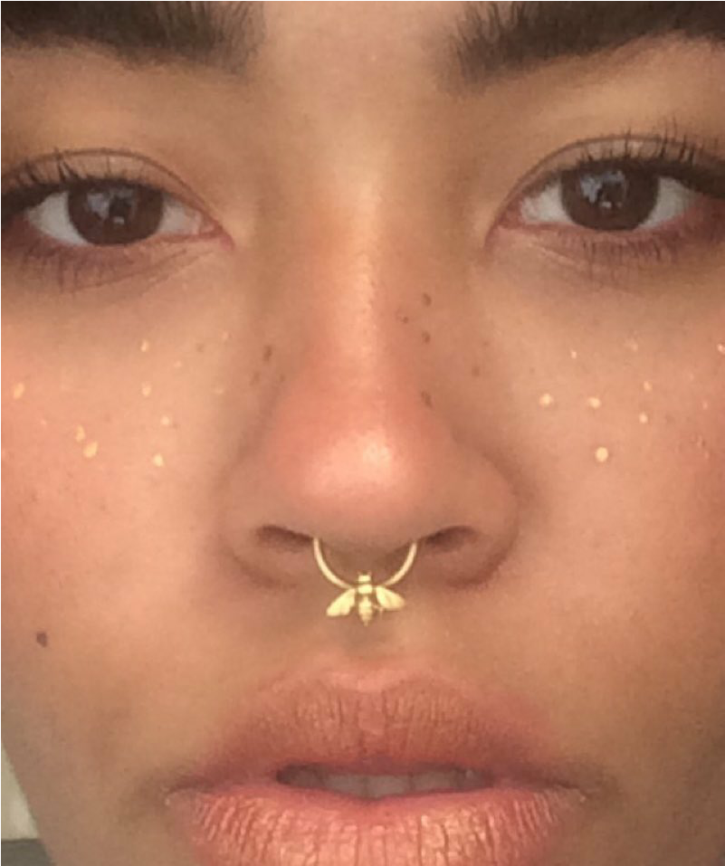 Gold Bee Septum Ring (1080x1080), Png Download