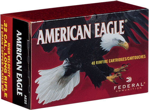 22 Lr Hv American Eagle 40gr Solid (522x418), Png Download