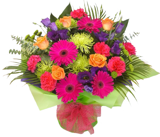 Flower Delivery Edinburgh - Welcome Flower Bouquet Png (514x442), Png Download